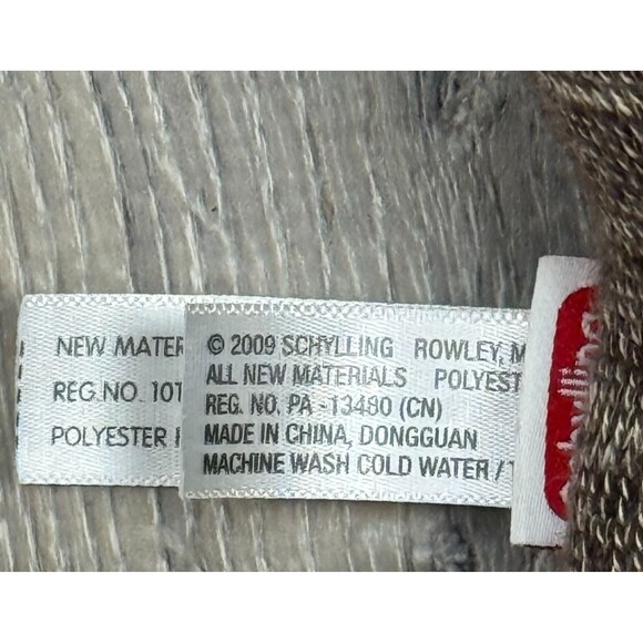 Schylling Sock Monkey Plush 21" Brown Knit Red Mouth‎ Stuffed Animal Toy 2009 - Picture 6 of 7